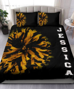 Cheerleader Pom Pom bedding set Personalized duvet cover bed sheets pillow shams