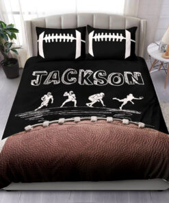 Football Doodle custom bedding set Personalized duvet cover bed sheets pillow shams