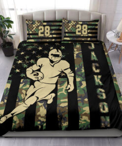Football Flag Green Camo bedding set Personalized duvet cover bed sheets pillow shams