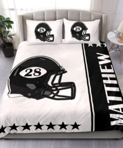Football Helmet bedding set Personalized duvet cover bed sheets pillow shams