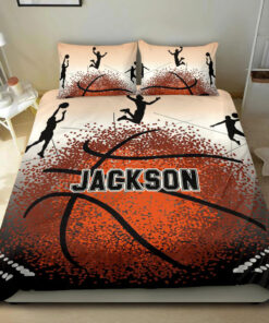 Basketball Ball Player Posing custom bedding set 4 pcs personalized duvet cover bed sheets pillow shams