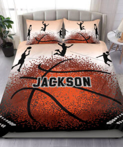 Basketball Ball Player Posing custom bedding set 4 pcs personalized duvet cover bed sheets pillow shams