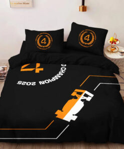 Lando Norris custom bedding set 4 pcs personalized duvet cover bed sheets pillow shams