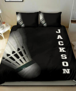 Badminton custom bedding set 4 pcs personalized duvet cover bed sheets pillow shams