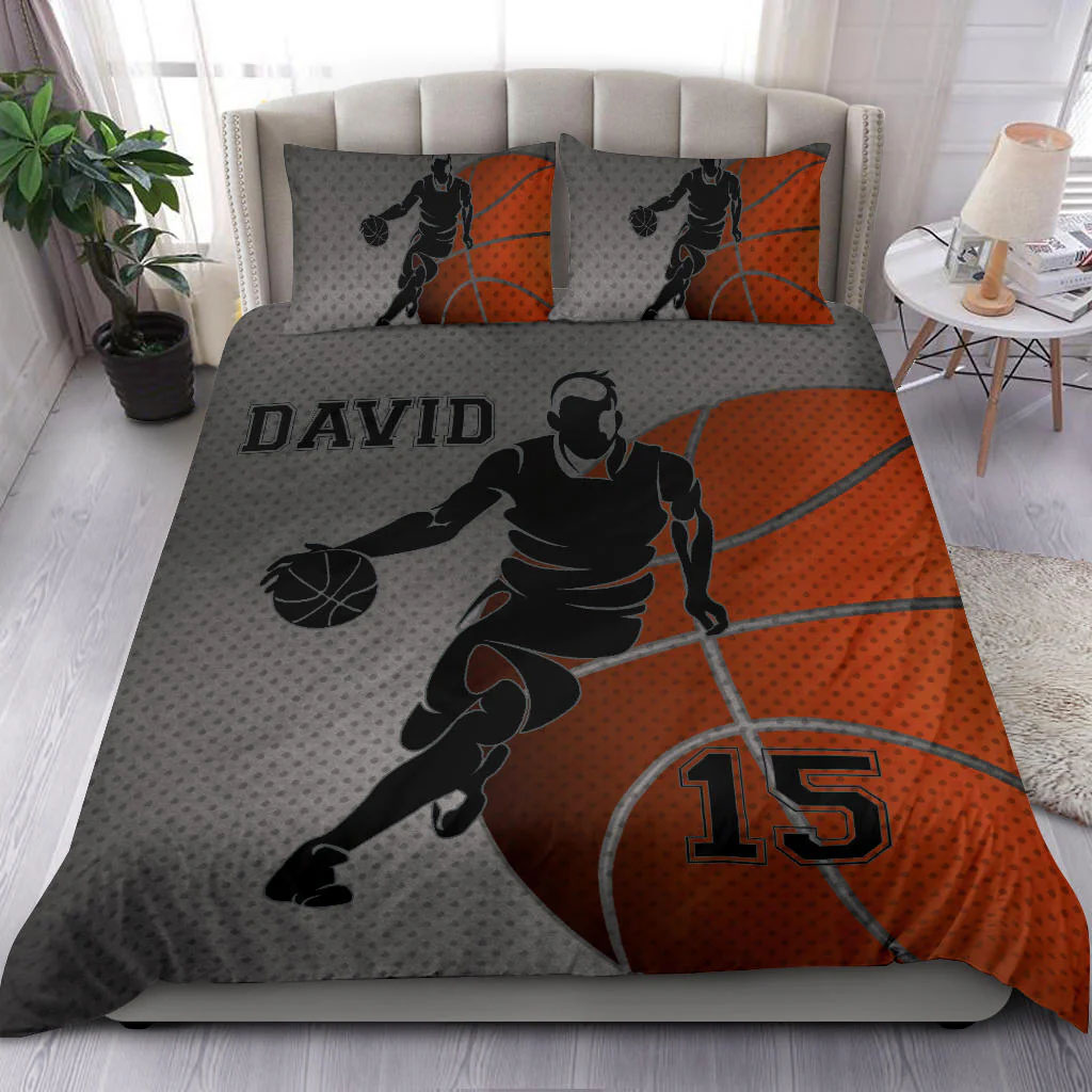 Basketball Boy Player bedding set 4 pcs personalized duvet cover bed sheets pillow shams