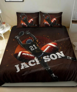 Football Ball Chocolate bedding set 4 pcs personalized duvet cover bed sheets pillow shams