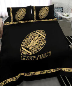 Football Ball Mandala custom bedding set 4 pcs personalized duvet cover bed sheets pillow shams