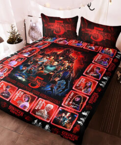 Stranger Things bedding set 4 pcs personalized duvet cover bed sheets pillow shams