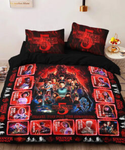 Stranger Things bedding set 4 pcs personalized duvet cover bed sheets pillow shams