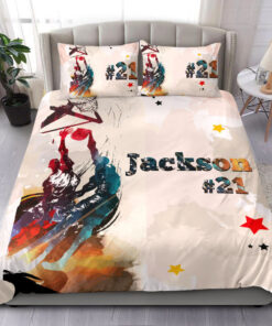 Watercolor custom bedding set 4 pcs personalized duvet cover bed sheets pillow shams