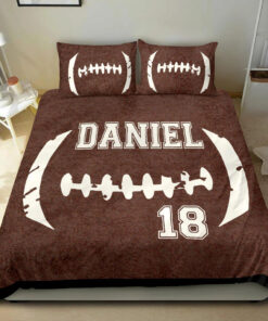 America Football Brown bedding set 4 pcs personalized Brown duvet cover bed sheets pillow shams