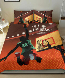 Basketball Boy Slam Dunk bedding set 4 pcs personalized duvet cover bed sheets pillow shams