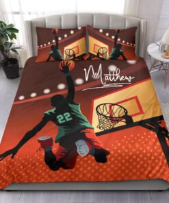 Basketball Boy Slam Dunk bedding set 4 pcs personalized duvet cover bed sheets pillow shams