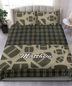 Football Ball Pattern custom bedding set 4 pcs personalized duvet cover bed sheets pillow shams