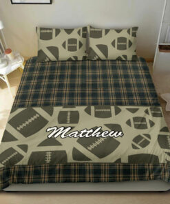 Football Ball Pattern custom bedding set 4 pcs personalized duvet cover bed sheets pillow shams