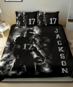Football Boy Men bedding set 4 pcs personalized Green duvet cover bed sheets pillow shams