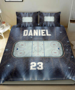 Hockeys Stadium custom bedding set 4 pcs personalized duvet cover bed sheets pillow shams