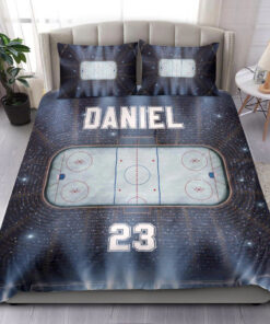 Hockeys Stadium custom bedding set 4 pcs personalized duvet cover bed sheets pillow shams