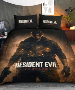 Resident Evil Requiem 3 custom bedding set 4 pcs personalized duvet cover bed sheets pillow shams