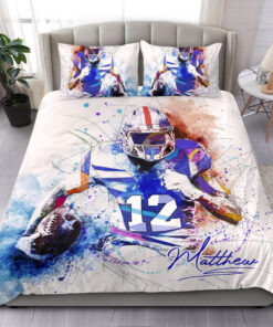 America Football Watercolor custom bedding set 4 pcs personalized duvet cover bed sheets pillow shams