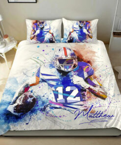 America Football Watercolor custom bedding set 4 pcs personalized duvet cover bed sheets pillow shams