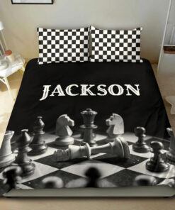 Chess Checked bedding set 4 pcs personalized duvet cover bed sheets pillow shams