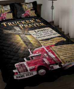 Custom TruckerS Prayer Quilt Blanket Pillowcases