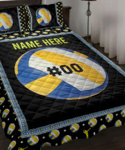 Custom Volleyball Quilt Blanket Pillowcases