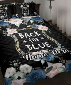 Custom Police Quilt Blanket Pillowcases