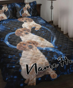 Custom Brittany Spaniel Quilt Blanket Pillowcases