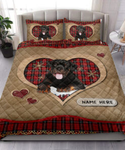 Custom Rottweilers Quilt Blanket Pillowcases