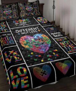 Custom Autism Quilt Blanket Pillowcases