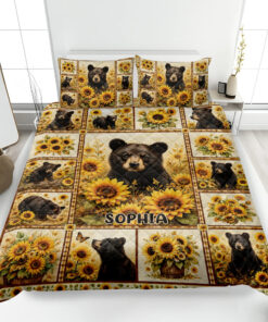Custom Bear Quilt Blanket Pillowcases