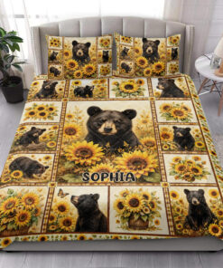 Custom Bear Quilt Blanket Pillowcases