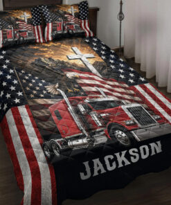 Custom Trucker Quilt Blanket Pillowcases