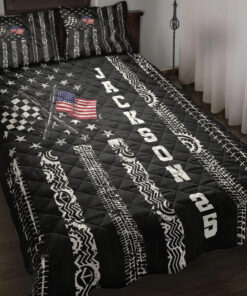 Personalized Racing Quilt Blanket Pillowcases