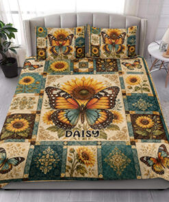 Personalized Butterfly Quilt Blanket Pillowcases