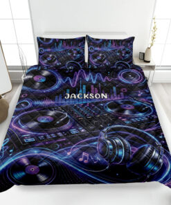 Personalized DJ Quilt Blanket Pillowcases