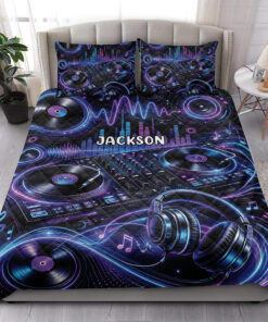 Personalized DJ Quilt Blanket Pillowcases
